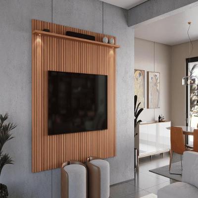 Painel Para Tv Iraque Jequitiba Ripado 3d