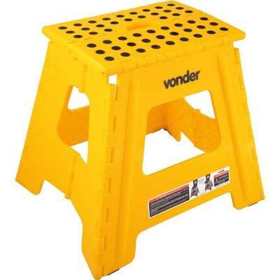 Banqueta Plástica Dobrável 360 Mm Amarela Vonder