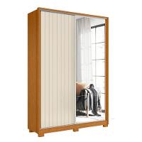 Guarda Roupa Solteiro Com Espelho Rizatto Flex A02 Off/cinamomo - Mpozenato - 1