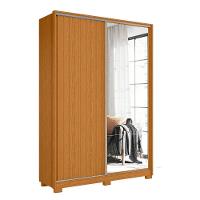 Guarda Roupa Solteiro Com Espelho Rizatto Flex A02 Off/cinamomo - Mpozenato - 6