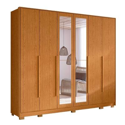 Guarda Roupa Casal 270cm Com Espelho Fascine A02 Cinamomo - Mpozenato