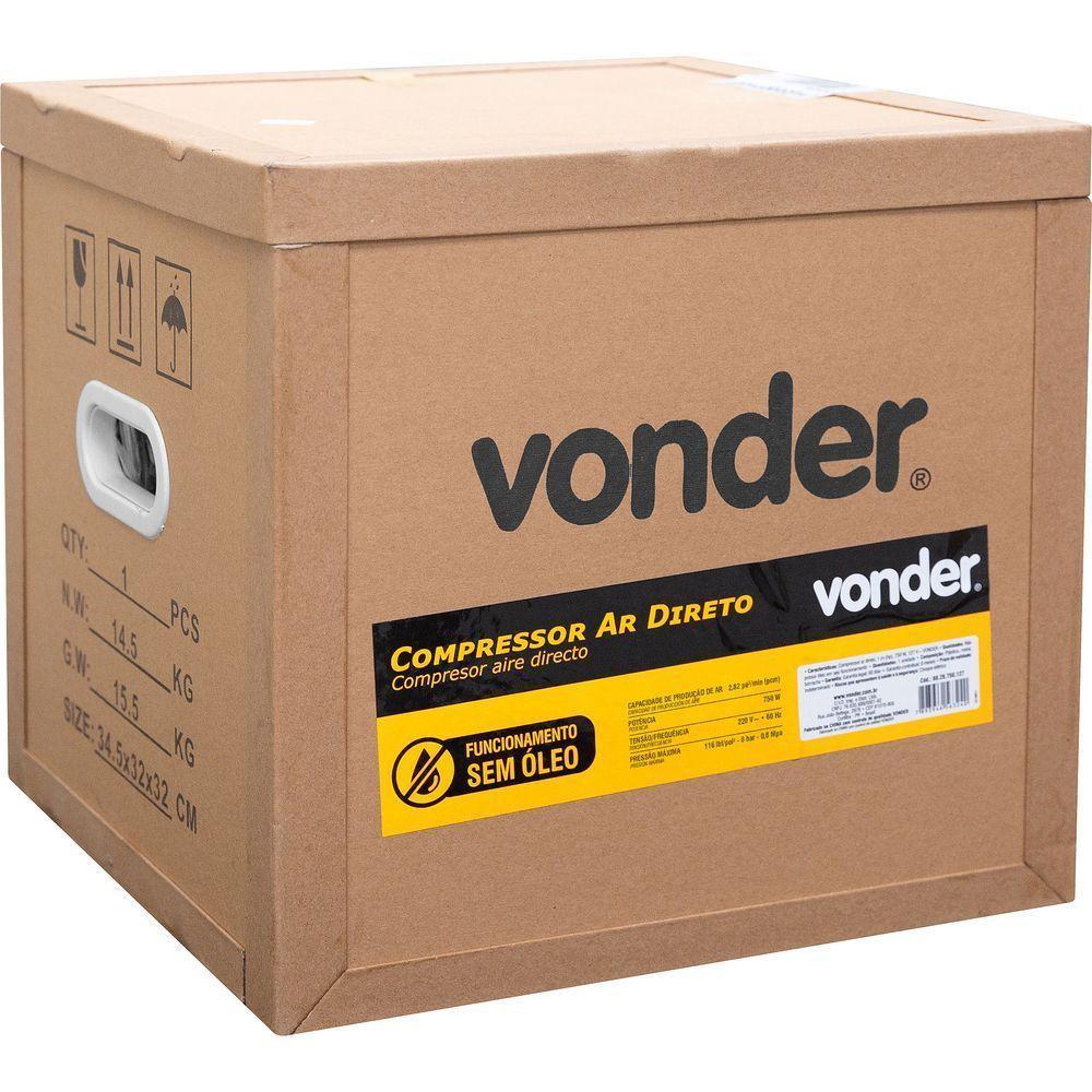 Compressor De Ar Direto 1 Cv (hp) 750 W ~ - Vonder 220V - 3