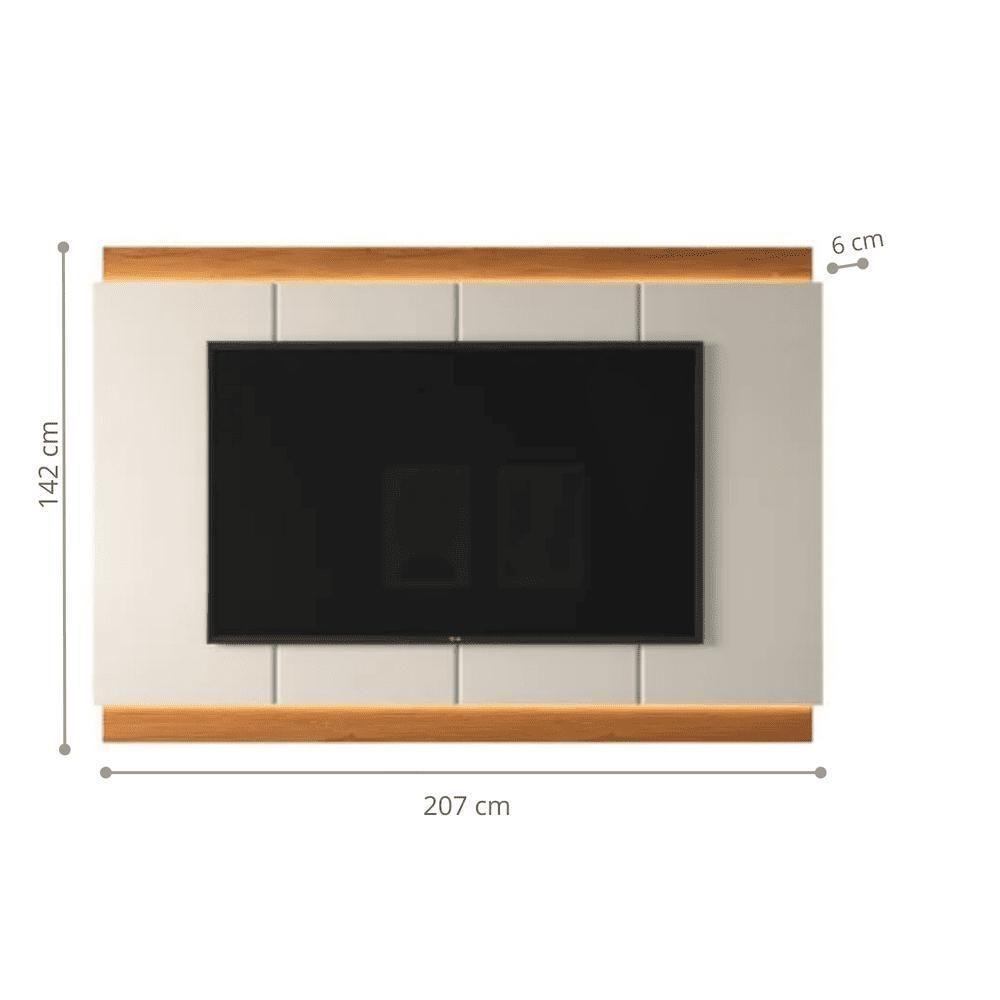 Painel Para Tv Noruega Jequitiba/off White Perolizado - 2