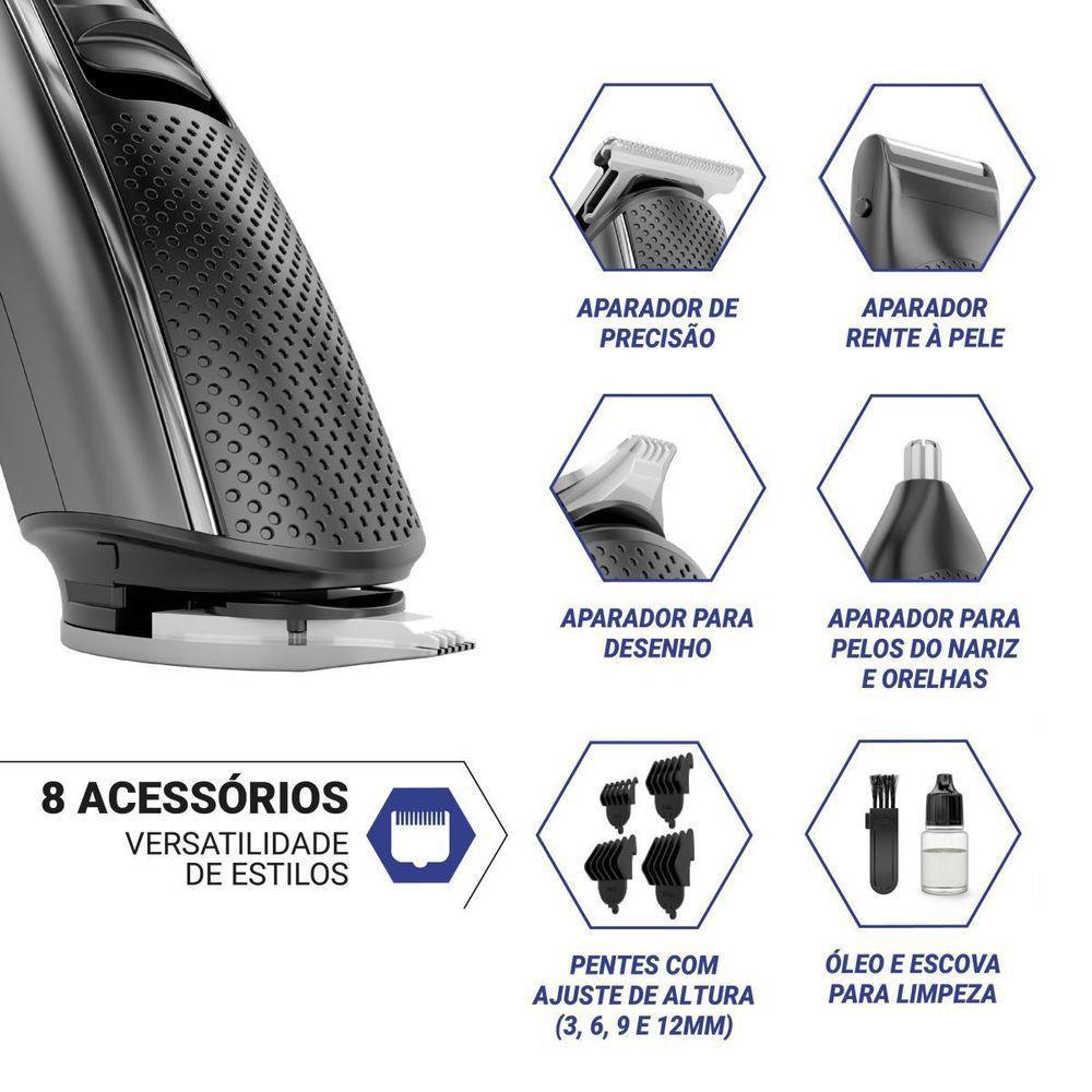 Aparador De Pelos Philco 8 Acessórios Pape01 Bivolt Bivolt - 3