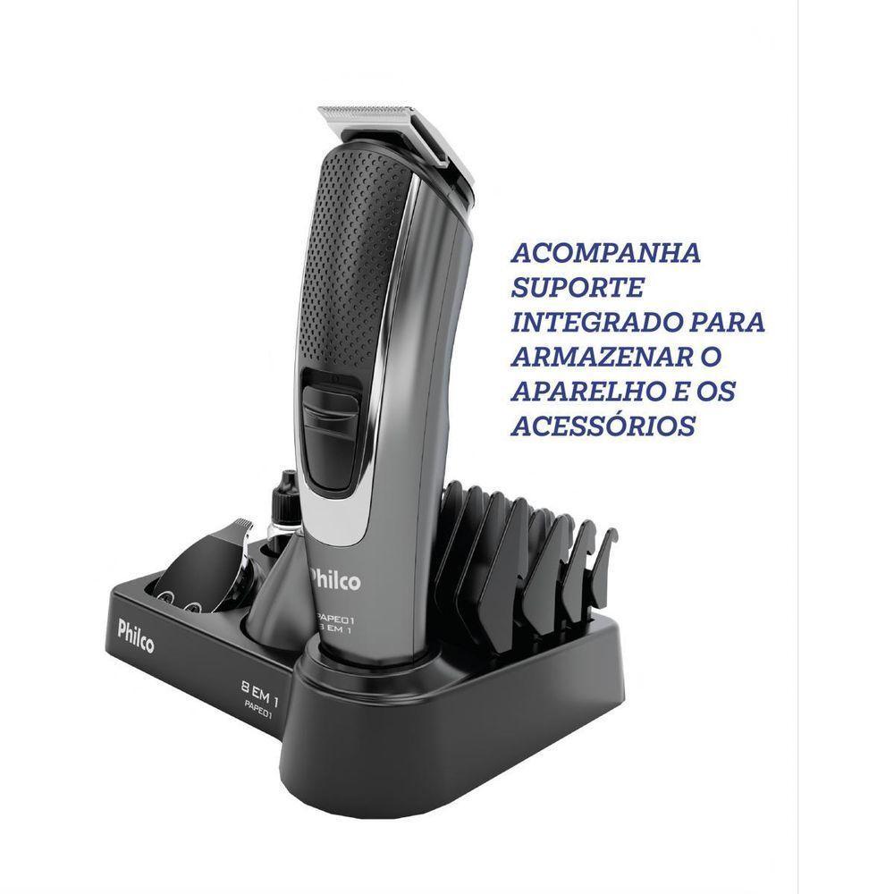 Aparador De Pelos Philco 8 Acessórios Pape01 Bivolt Bivolt - 5