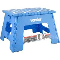 Banqueta Plástica Dobrável Azul 220mm Vonder - 1