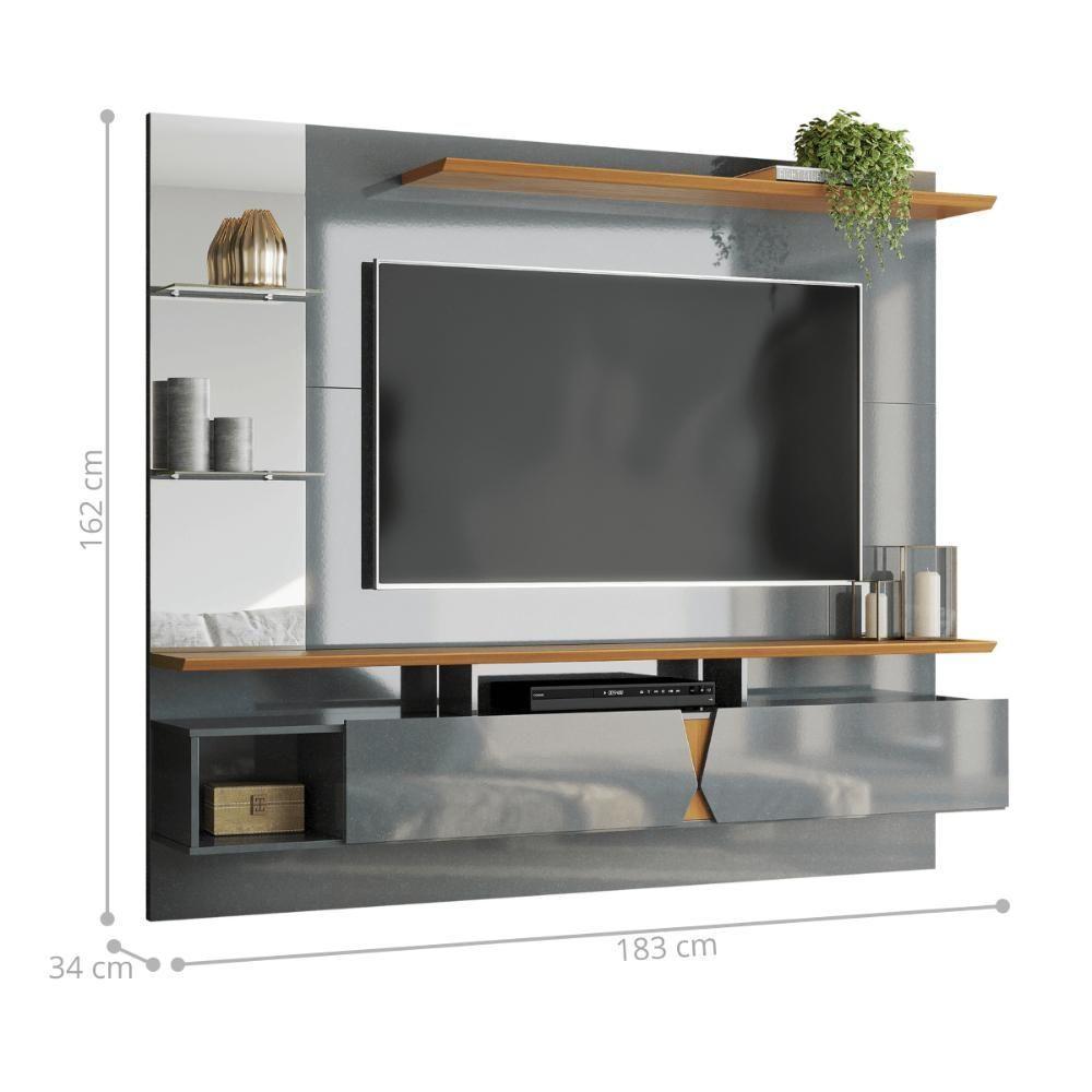 Painel Tv Lituania Cinza Perolizado/tauari - 2