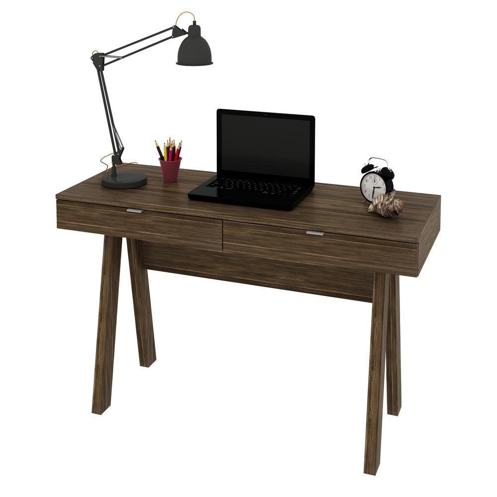 Escrivaninha Com 2 Gavetas Multimóveis Cr25031 Nogal - 4