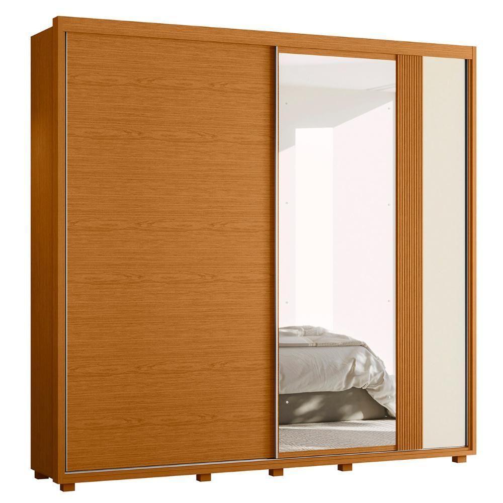 Guarda Roupa Casal 240cm Com Espelho Aline Flex A02 Off/sálvia - Mpozenato - 9