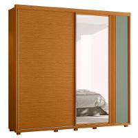Guarda Roupa Casal 240cm Com Espelho Aline Flex A02 Off/sálvia - Mpozenato - 7