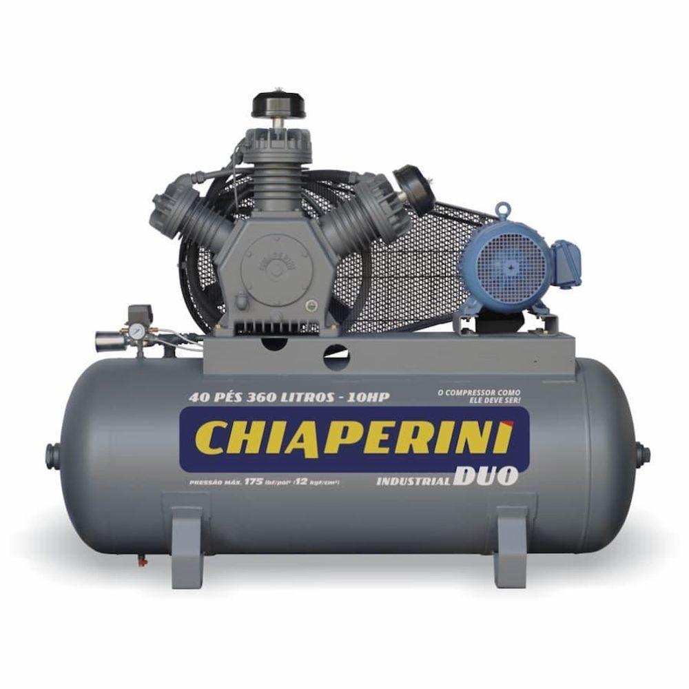 Compressor De Ar Tri Fechado Contínuo 10hp 425l Chiaperini - 1