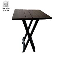 Mesa Bistrô De Madeira Eucalipto Dobrável E Reforçada Preto - 8