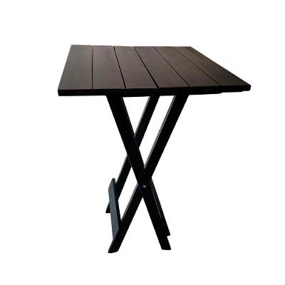 Mesa Bistrô Para Area Gourmet Dobrável De Madeira Maciça Preto
