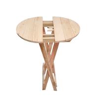 Mesa Bistrô Para Churrasqueira Dobrável De Madeira Maciça Natural