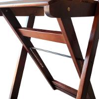 Mesa Bistrô Para Area Gourmet Dobrável De Madeira Maciça Imbuia - 5