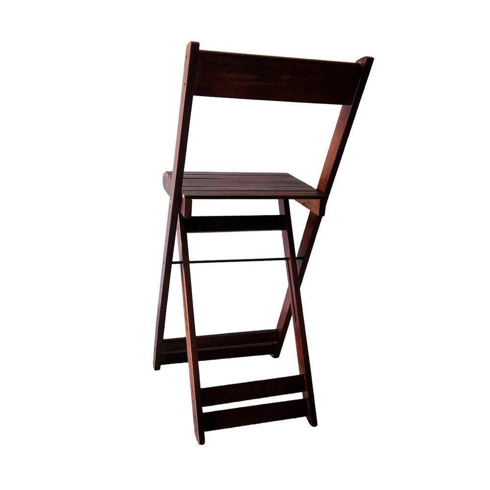 Conjunto Com 2 Banquetas Dobráveis Em Eucalipto Imbuia - 6