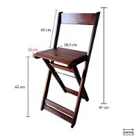 Conjunto Com 2 Banquetas Dobráveis Em Eucalipto Imbuia - 10