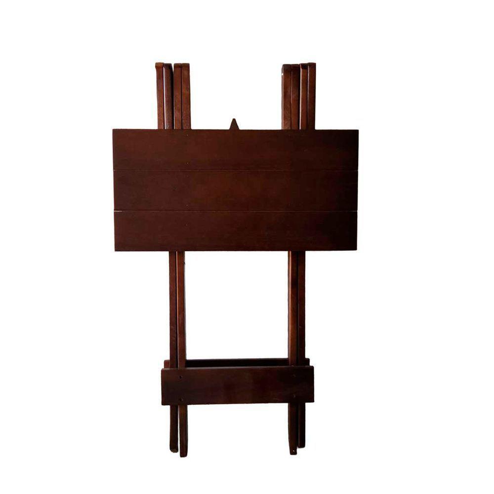 Mesa Bistrô Para Churrasqueira Dobrável De Madeira Maciça Imbuia - 4