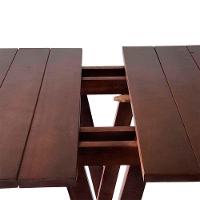 Mesa Bistrô Para Churrasqueira Dobrável De Madeira Maciça Imbuia - 3