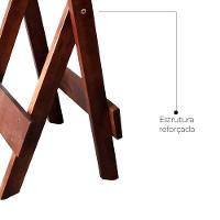 Mesa Bistrô Para Churrasqueira Dobrável De Madeira Maciça Imbuia - 9