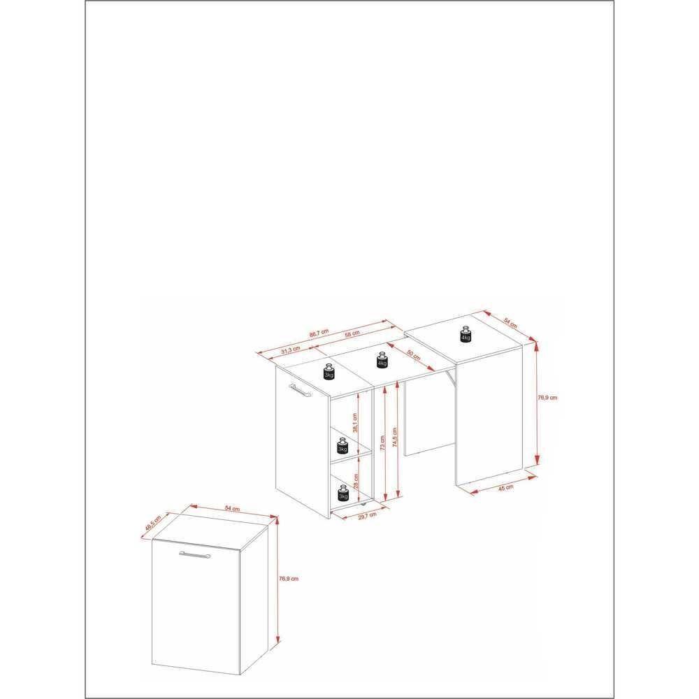 Escrivaninha Articulável Multimóveis Cr25065 Amendoa - 5