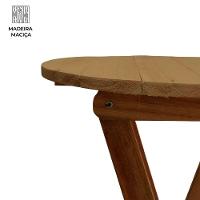 Mesa Bistrô Para Area Gourmet Dobrável De Madeira Maciça Mel - 8