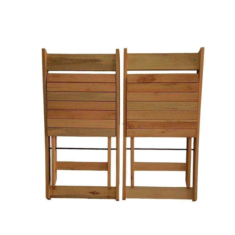 Kit 4 Cadeiras Dobráveis De Madeira Para Bar Ismalu Mel - 5