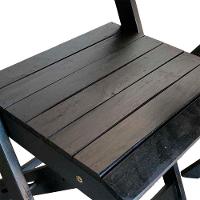 Kit 4 Cadeiras Dobráveis De Madeira Para Bar Ismalu Preto - 6