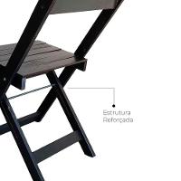 Kit 4 Cadeiras Dobráveis De Madeira Para Bar Ismalu Preto - 7