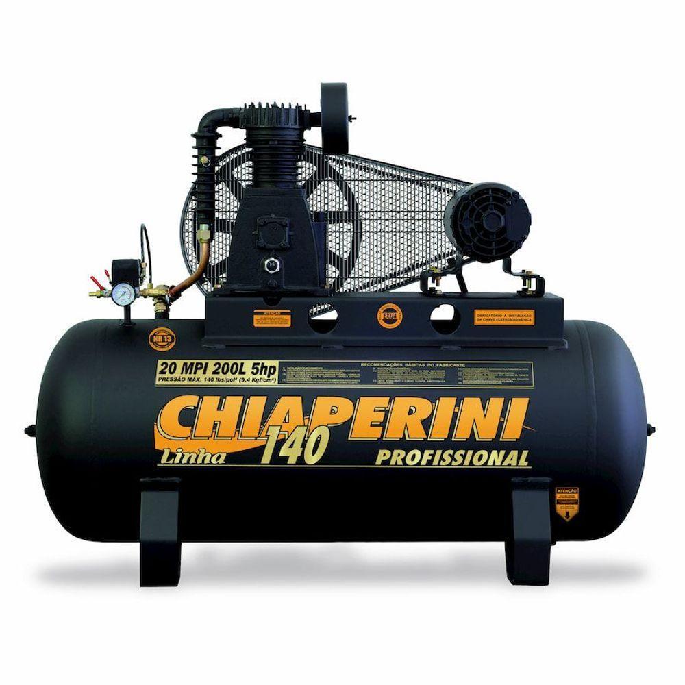 Compressor De Ar Média Pressão Mono 5hp 200l Chiaperini 220V - 1