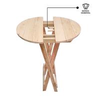Mesa Bistrô Para Area Gourmet Dobrável De Madeira Maciça Natural - 8