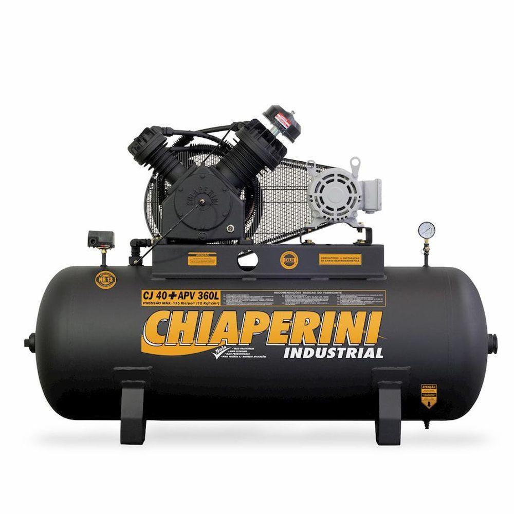 Compressor De Ar A.pressão Tri Aberto 10hp 360l Chiaperini - 1