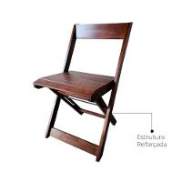 Kit 4 Cadeiras Dobráveis De Madeira Para Area Gourmet Ismalu Imbuia - 7