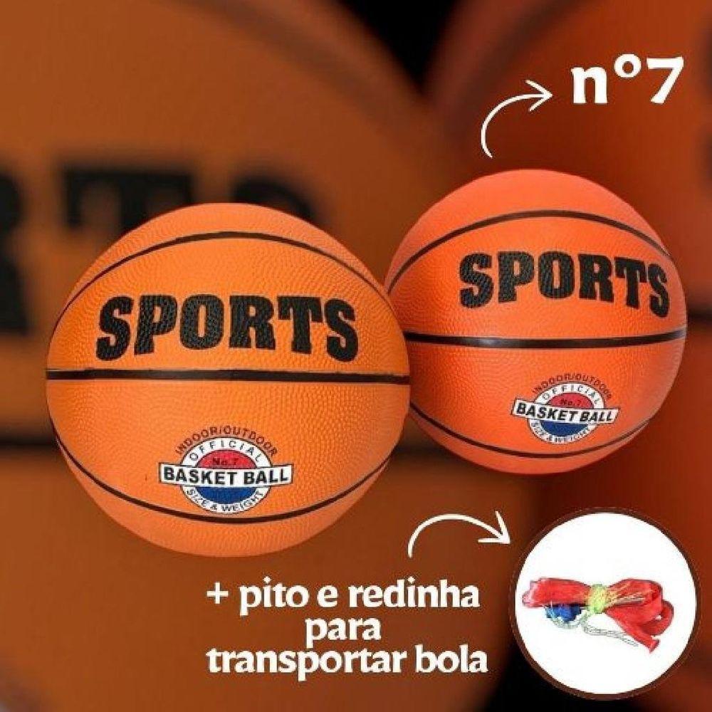 Bola Basquete Peso Tamanho Sports Oficial Numero 7 Basketball Quadra Laranja Treinamento Escola - 3