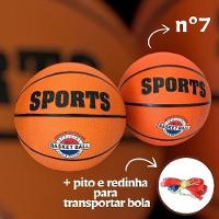 Bola Basquete Peso Tamanho Sports Oficial Numero 7 Basketball Quadra Laranja Treinamento Escola - 3