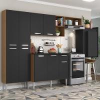 Cozinha Completa Mesa Dobrável Multimóveis Madeirada/preta - 7