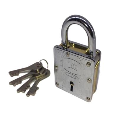 Cadeado Inviolavel Grande Profissional 70mm Chave Frontal Anti Quebra Interno Externo Portao