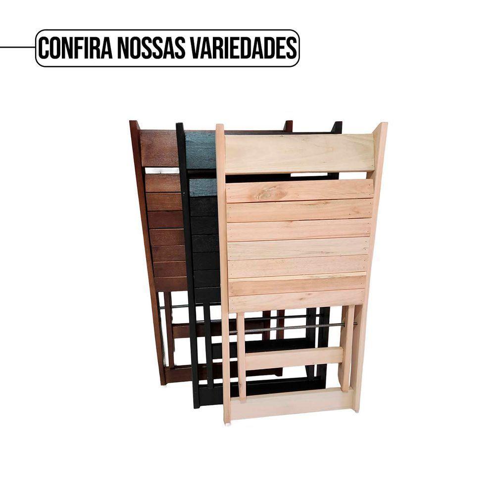 Kit 4 Cadeiras Dobráveis De Madeira Para Area Gourmet Ismalu Natural - 9