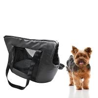 Bolsa Mochila Pet Cachorro Preta Gato Dobravel Viagem Passeio Carro Sacola Alca Ombro - 2