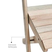 Kit 4 Cadeiras Dobráveis De Madeira Para Bar Ismalu Natural - 6