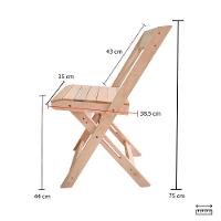Kit 4 Cadeiras Dobráveis De Madeira Para Bar Ismalu Natural - 8