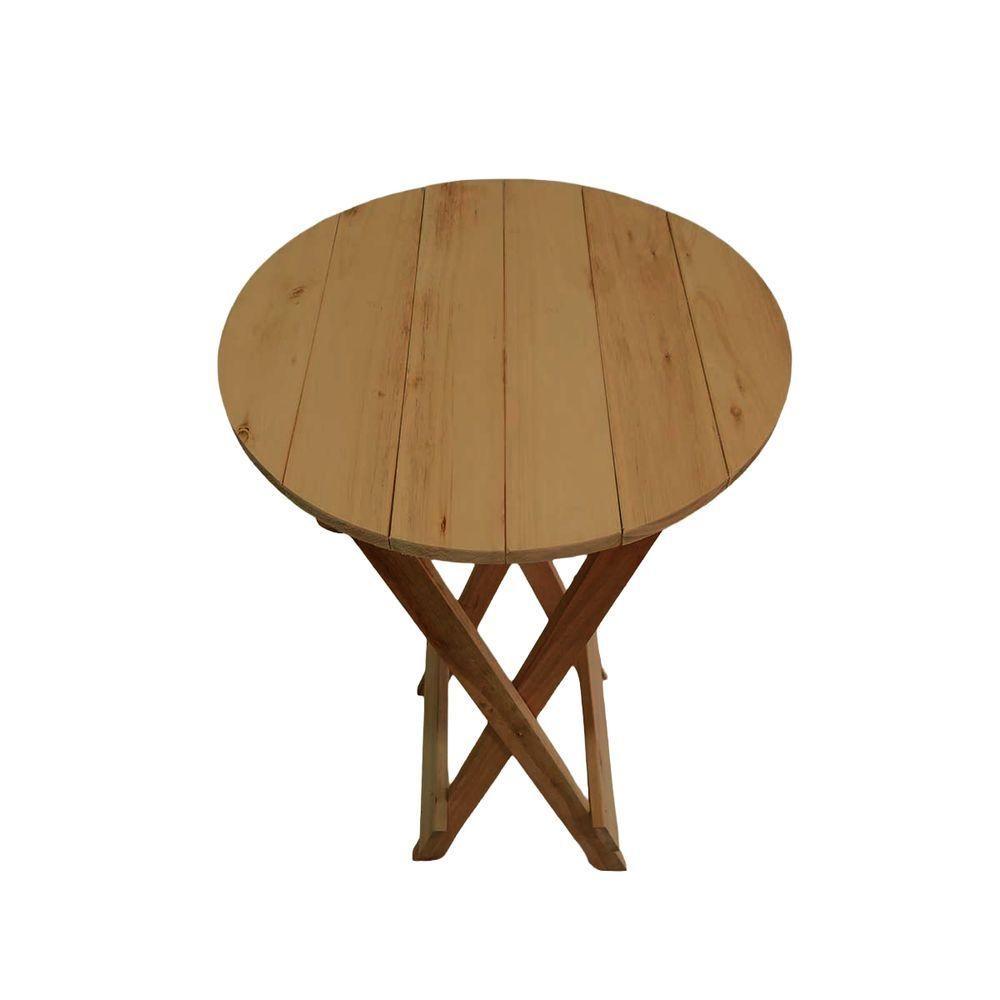 Mesa Bistrô Para Churrasqueira Dobrável De Madeira Maciça Mel - 5