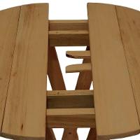 Mesa Bistrô Para Churrasqueira Dobrável De Madeira Maciça Mel