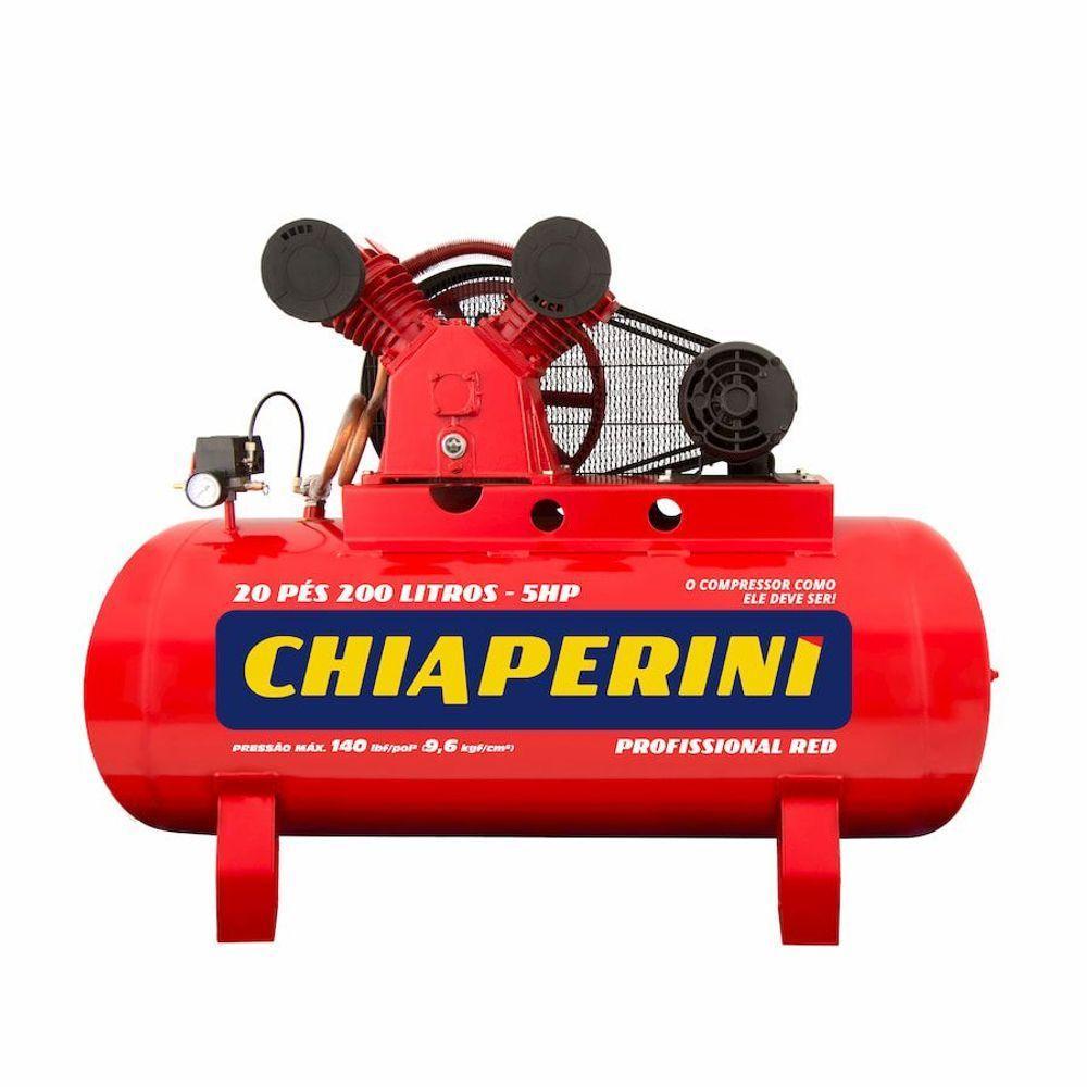 Compressor De Ar M.pressão Mono 5hp 220-440v 200l Chiaperini - 1