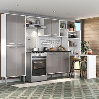 Cozinha Completa Mesa Dobrável Multimóveis Branca/lacca Fumê - 2