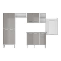 Cozinha Completa Mesa Dobrável Multimóveis Branca/lacca Fumê - 6