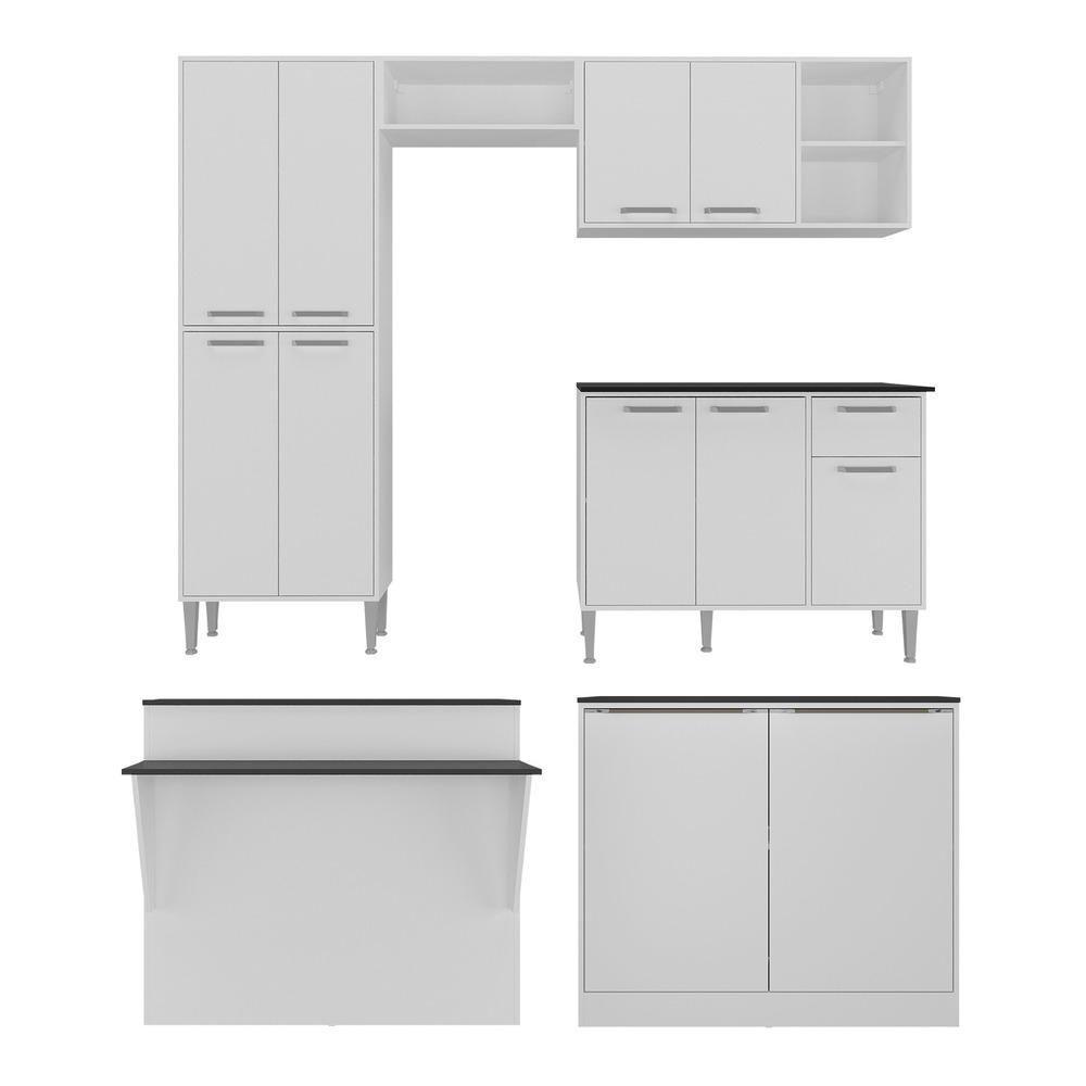 Cozinha Completa C/ Bancada Siena Multimóveis Branca - 2