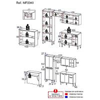 Cozinha Completa C/ Bancada Siena Multimóveis Branca - 3