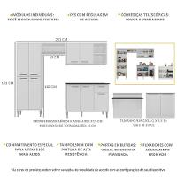 Cozinha Completa C/ Bancada Siena Multimóveis Branca - 8