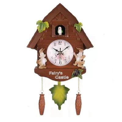 Relogio Cuco Pendulo Vintage Musical Estilo Madeira Parede Passaro Decorativo Quartzo Classico Retro